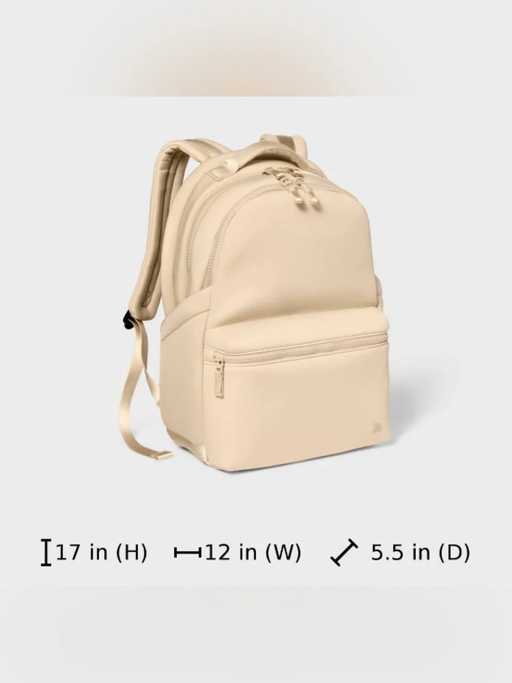 NWT 17.5” Faux Neoprene Backpack - All In Motion Cream